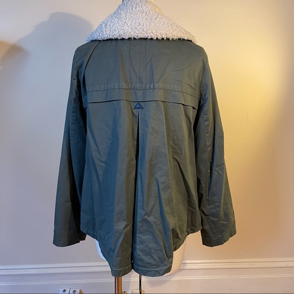 MARCS | Khaki Jacket with zip detail and removable collar | size 12 - Picture 8 of 11